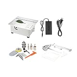 KKmoon 100W ミニ テーブルソー 7000RPM DIY 多機能 木工ベンチ PCBカッター 木工チェーンソー 切断機 精密モデルソー DC 12-24V アルミ