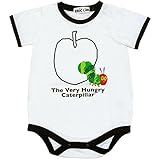 2017年 夏物 はらぺこあおむし 天竺 りんご柄 ロンパス カバーオール THE WORLD OF ERIC CARLE ホワイト◇70cm