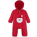 iEFiEL Unisex Babys Reindeer Santa Christmas Jumpsuit with Hood Santa 6-9 Months [並行輸入品]