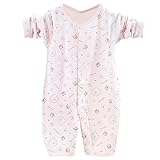 ボディースーツ カバーオール ベビー服 子供用 綿 かわいい 肌触りいい 快適 柔らか 出産祝い くまちゃん レッド 59cm