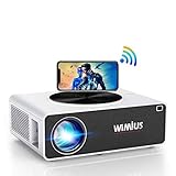 WiMiUS 8500ルーメン プロジェクター 5.0GWiFi スマホ接続可 高輝度 高解像度 リアル1920*1080P 4K対応 台形