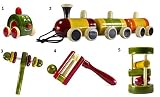 5 Pieceベビー木製Rattles and Cars Toys Set :モデルrw-gl001