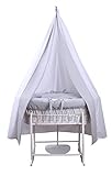 6-Piece Waffle Moses Basket Starter Set (Grey) by Clair de Lune