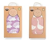 ダブルガーゼ オーガニック モスリンコットンおくるみ 動物パタン わたガーゼ ブランケット新生児から使え