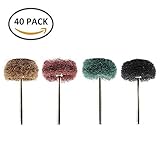 Enjoygojp 【40pcs】 4色 繊維バフ 研磨ホイール 布ブラシホイール 混合色4種 セット 研磨 剤 電動 ドリル ルーター 研磨ホイールの直径：25mm シャンク：3mm