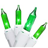 Brite Star 100 Count Professional Series Lights with White Wire, Mini, Green by Brite Star