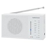 オーム(OHM)オーム電機AudioComm ラジオ 小型 AM/FMハンディラジオ ホワイト RAD-H234N-W 03-7053