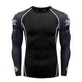 メンズ スポーツシャツ コンプレッションウェア アンダーウェア 長袖 Tシャツ パワーストレッチ
