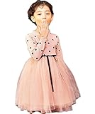 Plus Nao(プラスナオ) 子供用 ドレス ワンピース フォーマル プリンセスライン 長袖 裏起毛 チュールドレス 卒業式 卒園式 入園式 入学式 結婚式 発表会 100 110 120 130 