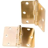 Anvilマーク807293 3 – 1 / 2 "明るい真鍮突合せヒンジ1 / 4 "半径コーナー( 2パック)