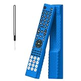 HUKWIMO For ハイセンス Hisense リモコンカバー 40A4N / 50E60N / 43E60N / 55E60N / 65E60N / 40E4N / 24A4N / 32A4N / 32E4N / 65E7N / 75E60N 対応 落下防止 シリコン素材 滑り止め加工 ストラップ付き 洗える軽量 おしゃれ リモコン保護ケース (ブルー 青)