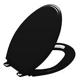 KOHLER K-4733-7 Glenbury Quiet-Close with Grip-Tight Bumpers Elongated Toilet Seat, Black Black [並行輸