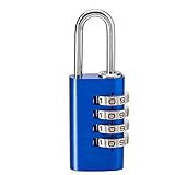 アルミ製パドロックパドロック4パスワードTSAパドロックトレーラーパトロックバックパックロックダイヤルロックコード小型ロック4高級カラーソリッドアルミ合金ロックジムロッカー荷物の荷物の南京錠 名前：ト