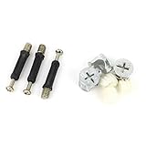 uxcell 家具の金具　プラスチック製シルバートーン　ワードローブ　食器棚　三ペア入り