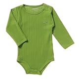 デンマークの子供服ブランド FIXONII オーガニックコットン 長袖 ボディスーツ 綿１００％ グリーン 74ｃｍ