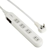 オーム(OHM)４口1.5ｍＢＲスイッチスリムタップ