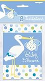 Blue Baby Shower Invitations - Baby Boy by Uk Baby Shower Co