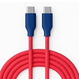 USB-C to USB-C シリコン充電ケーブル 最大100W PD対応 高速充電 E-Marker内蔵 1m 1.5m 2m (Pink, 1 m)