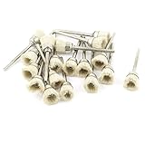 uxcell 研磨 ブラシ ホイール 交換 回転工具 12mm径 ベージュ ウール ポリッシャー 18個