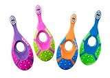 (4個) Jordan baby Toothbrush 幼児用の 歯ブラシ, ジョーダンブランド, ステップ1、0～24ヵ月、BPA free [並行輸入品]
