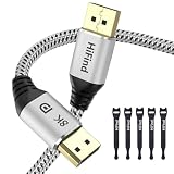 DP1.4ケーブル 1.5M 8K Displayportケーブル 1.4 ディスプレイポートケ ーブル DP to DP ゲーミングモニター線 8K@60Hz/4K@144Hz/2K@240Hz 32.4Gbps HDR HDCP2.2対応 PC モニター グラフィックカード互換 耐久性 ナイロン編み