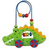 Stephen Joseph Alligator Rolling Wire and Bead Toy [並行輸入品]