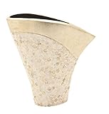 Deco 79 50628 Ceramic Shell Vase, 16' x 17' [並行輸入品]