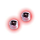 MIRACLE 高級 サークル LED ライト ２個セット スタンド式 ソーラー 太陽光パネル 自動点灯 照明 ガーデニング 用品 防犯 (レッド２個セット) MC-MD302-RD