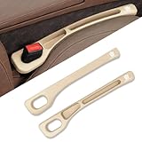 【クラウン 専用】隙間クッション 厚型 クラウン 専用ロゴ 隙間埋め 車用 シートサイド クッション CROWN カスタム 17系 18系 20系 200系 210系 220系 適用 正・裏面取付可 シート コンソール 隙間収納 落下防止 小物入れ 内装パーツ 運転席+助手席 ロゴ左右対称設計 2本入り (ベージュ, クラウン 専用)