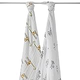 [正規輸入品](エイデンアンドアネイ)aden+anais モスリンスワドル おくるみ 2枚組/2.アニマル