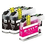 LC111 ブラザーbrother用互換インクカートリッジLC111BKブラック2本 LC111Mマゼンタ1本 合計3本 対応機種：J957N J757N J557N J877N J987DN J897DN J827DN J727D J952N J752N J552N J980DN J890DN J820DN J720D 大容量 最新ICチップ付 残量表示 大阪インク