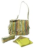 Kalencom Laminated Buckle Bag Pretty Stripes Pistacio マザーズバッグ 綿ラミネートコート KC0001-11