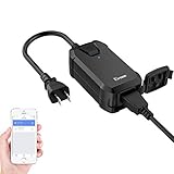 Benuo スマートコンセント 防水 タイミング機能 消費電力計測 WiFiスマートプラグ 遠隔操作 省エネ スマホで制御 屋内用 庭用 園芸用 装飾灯 コントロール スマートホーム Android/