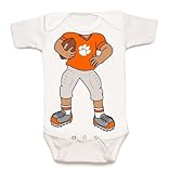 Clemson Tigers Heads Up 。Football Baby Onesie