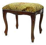 【イタリア製クラシック家具】猫脚スツール/金華山ベージュ系 幅46X奥行37X高さ43cm 2-REOPBE