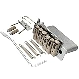 Wilkinson 10.5mm 個別のサドルフルブロックST ギタートレモロユニット ブリッジ スクワイア/メキシコフェンダーストラト用 ポップインアーム 2点、クローム