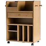 ライフスタイリングショップ ランドセルラック 天然木 サイドワゴン ライトブラウン AN-195LB