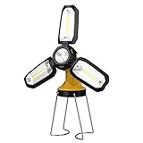 Hillrong ポータブルライト 携帯用 充電式 応急処置 キャンプ 戸外 照明 馬灯 パワフル LED 1ld+30cob (イエロー)