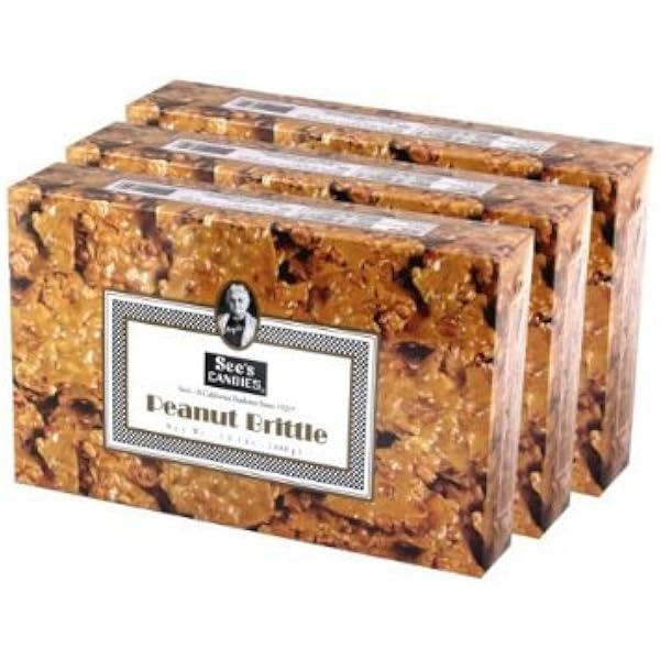 Amazon.co.jp: See's Awesome Peanut Brittle Snack Bar 2 Boxes
