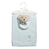Baby Dumpling Heaven Sent Receiving Blanket and Rattle Gift Set, Boys, Blue by Baby Dumpling