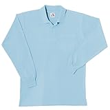 SOWA(ソーワ) 長袖ポロシャツ(胸ポケット有り) サックス 4Lサイズ 0020