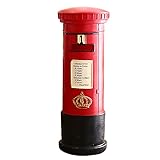 Baidecor樹脂レッドPostbox Money Box Piggy Bank