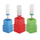 Kesoto 3個　ネイルアート　研磨　研削　ヘッド　セラミック　電気ドリルビット　アクリル　UVゲル　除去ツール　実用