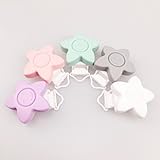 Mamimami Home おしゃぶりクリップ 食品グレードシリコーン 赤ちゃんの噛むおもちゃ　おしゃぶりホルダー ママのジュエリー作るため　「星型クリップ5個・混合色」