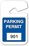 Brady 96270 2 3/4" Width x 4 3/4"Height, Vinyl, Red and white Rearview Mirror Hanging Tags (100 Tags