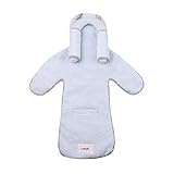 Minene Baby Car Seat Swaddle Blanket With Child Seat Liner And Head Support (Baby Blue) by Minene