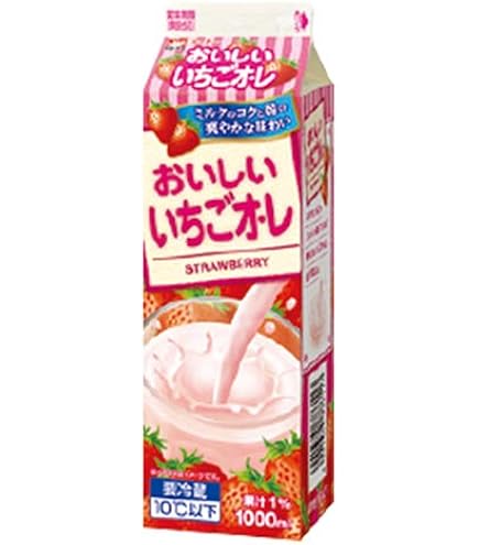 Amazon.co.jp: 協同乳業 おいしいいちごオレ 1000ml×12個 【冷蔵