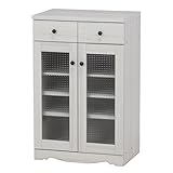 不二貿易 キャビネット ローリー 幅58×奥行39.5×高さ90cm ホワイト 97791