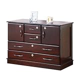 天然木全段鍵付きチェスト　横型