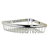 MARMOLUX ACCソリッド真鍮製品壁マウントコーナー三角形シャワーワイヤバスケットシャワーキャディストレージコスメティックホルダーバスルームハードウェア 1-Tier MA-34512CH-S